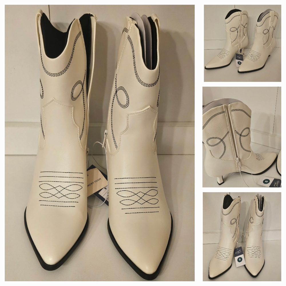 NWT universal thread western boots womens size 9 w/memory foam
